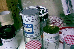 tins of paint