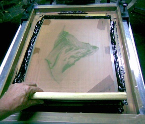 Completed Matterhorn Serigraph prints in "The Factory" (Zermatt, Switzerland)